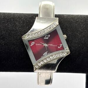 Vintage Silver & Red Versales Watch